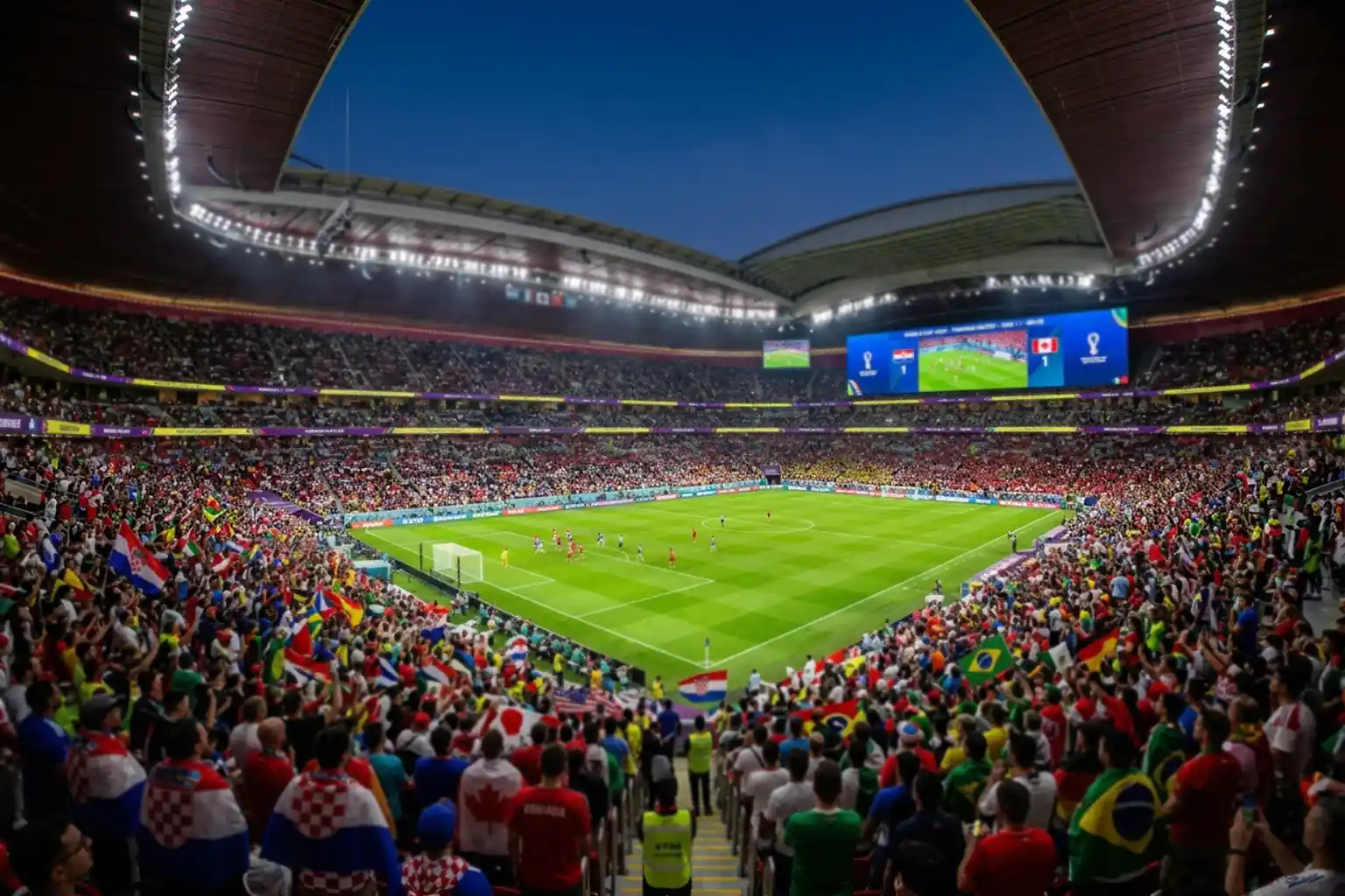 Kolaž zastava 48 reprezentacija koje sudjeluju na Svjetskom prvenstvu 2026 u nogometu